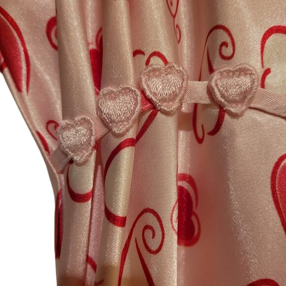 Jaclyn Smith Valentine Heart Chemise Slip Nightie size Medium - Picture 3 of 8